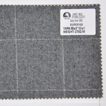 Großhandelsqualitätsfensterscheckentwurfs-graue Farbe 2014 Jacke flanel Wollgewebe für Mann